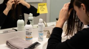 straight hair product preparation