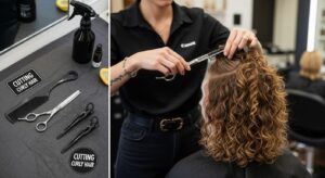 cutting curly hair