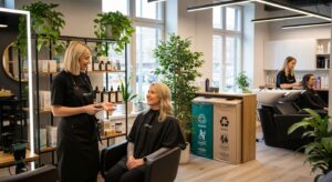 eco-friendly salon, sustainable hair care, green beauty