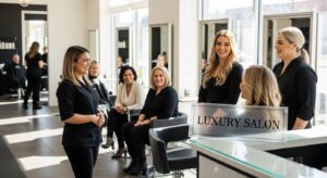 luxury hair salon choosing