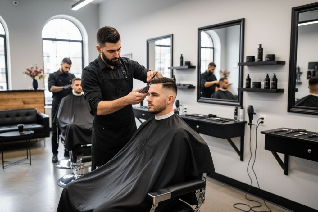 fade haircut barber